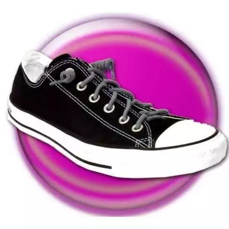 Lacets de chaussures ressorts sans noeud noirs