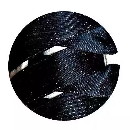 Lacets en satin noir pailleté pour vos chaussures