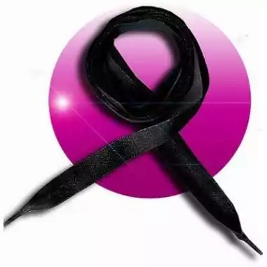 Lacets en satin noir pailleté pour vos chaussures