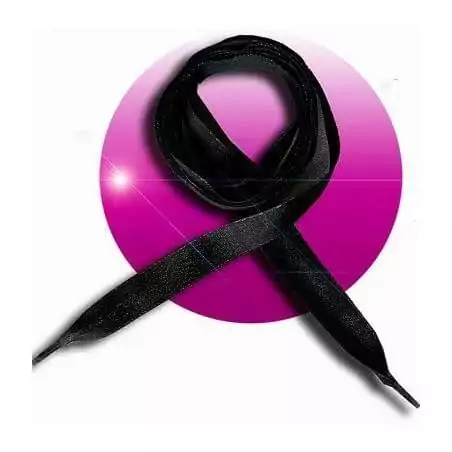 Lacets en satin noir pailleté pour vos chaussures