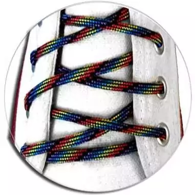 Lacets ronds noirs multicolores en vente en boutique de…