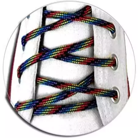 Lacets ronds noirs multicolores en vente en boutique de…