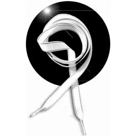 Lacets blancs liseret&nbsp;argenté pour vos chaussures