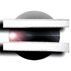 Lacets blancs liseret&nbsp;argenté pour vos chaussures 2