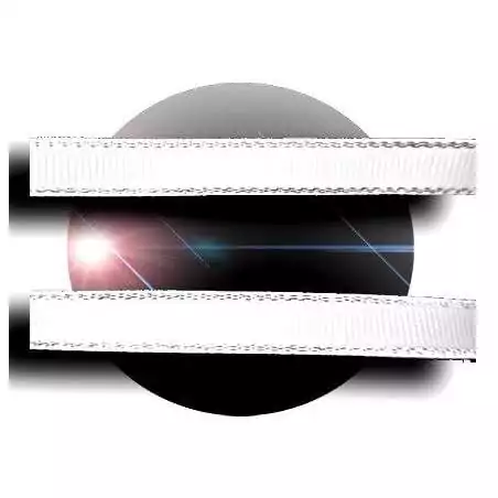 Lacets blancs liseret&nbsp;argenté pour vos chaussures