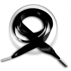 Lacets en satin noir pour vos chaussures 2