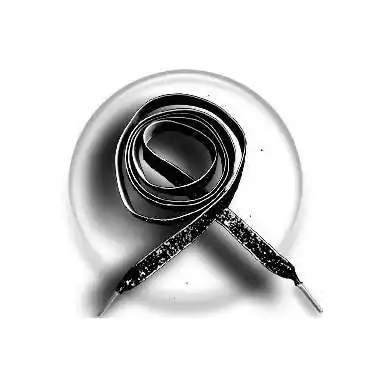 Lacets velours pailleté noir pour vos chaussures