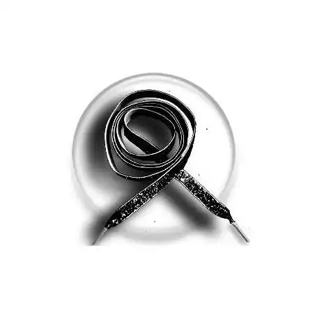 Lacets velours pailleté noir pour vos chaussures