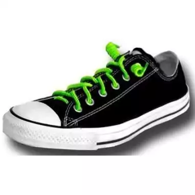 Lacets de chaussures ressorts sans noeud noirs