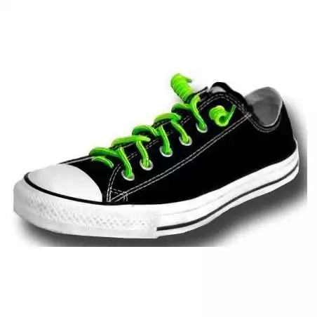 Lacets de chaussures ressorts sans noeud noirs