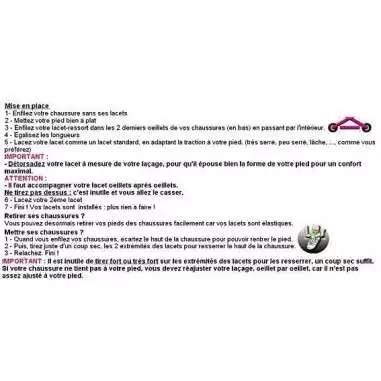 Lacets ressorts élastiques,sans noeud,magiques,faciles…