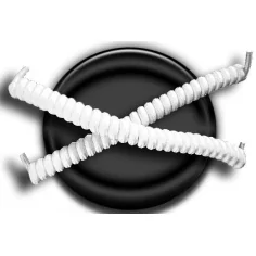 Lacets de chaussures ressorts sans noeud blancs