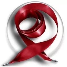 Lacets larges en satin rouge. pour vos chaussures