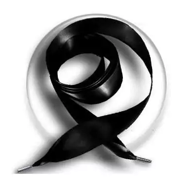 Lacets larges en satin noir&nbsp; pour vos chaussures