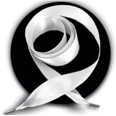 Lacets larges satin blanc&nbsp; pour vos chaussures