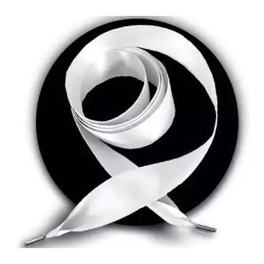 Lacets larges satin blanc&nbsp; pour vos chaussures