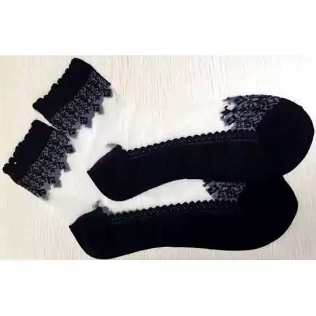 Chaussettes&nbsp;transparentes & noires pour vos jolis pieds