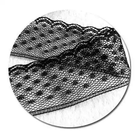 Lacets de chaussures en dentelle plumetis noir-Achat|Vente…