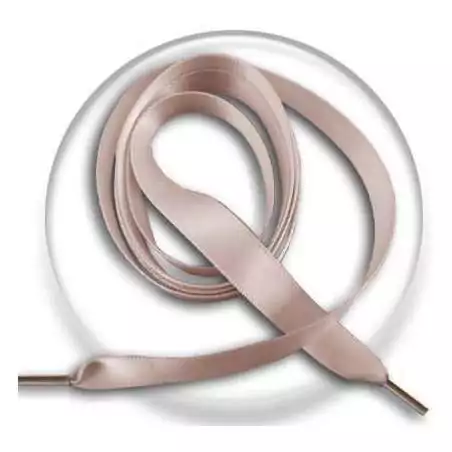 Lacets fins en satin nude pour vos chaussures