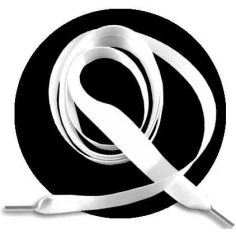 Lacets fins en satin blanc pour vos chaussures