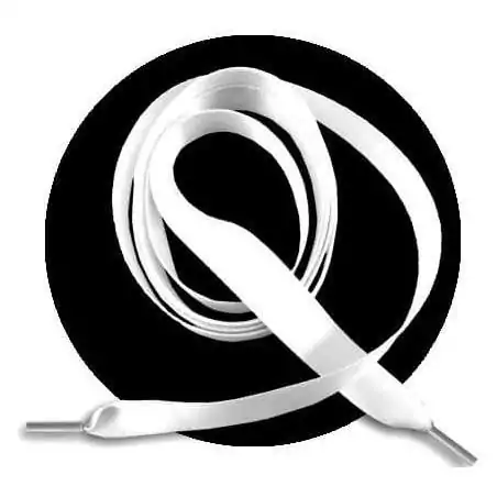 Lacets fins en satin blanc pour vos chaussures