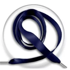 Lacets fins en satin marine pour vos chaussures