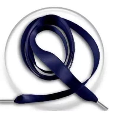 Lacets fins en satin marine pour vos chaussures