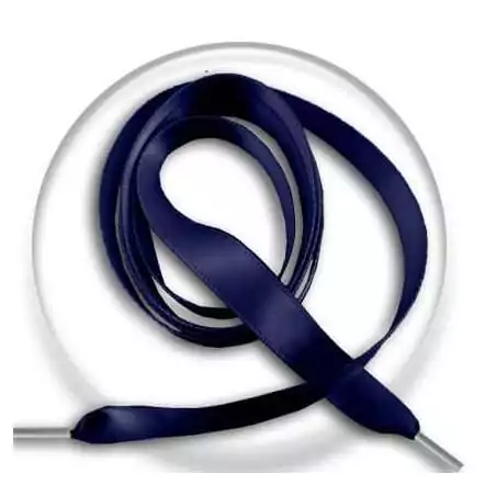 Lacets fins en satin marine pour vos chaussures