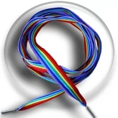 Lacets&nbsp;rayés rainbow pour vos chaussures