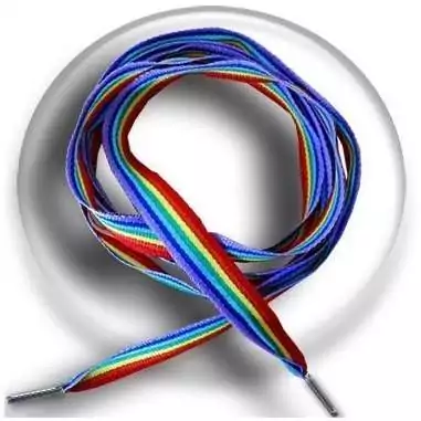Lacets&nbsp;rayés rainbow pour vos chaussures