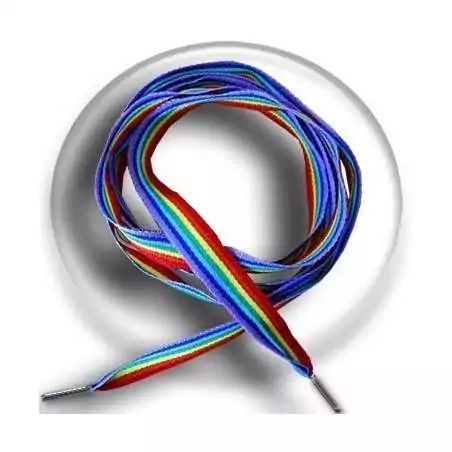 Lacets&nbsp;rayés rainbow pour vos chaussures