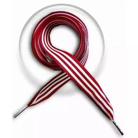 Lacets marinière rouge blanc en vente en boutique France…