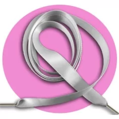 Lacets fins en satin gris perle pour vos chaussures