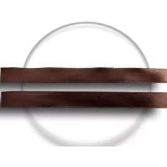 Lacets fins en satin en marron café pour vos chaussures 2