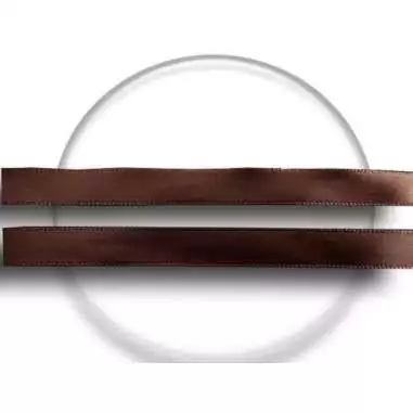 Lacets fins en satin en marron café pour vos chaussures