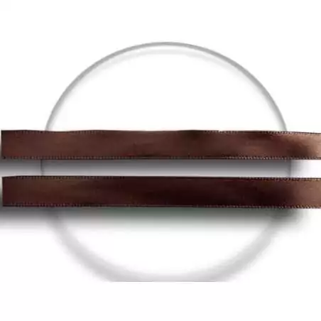 Lacets fins en satin en marron café pour vos chaussures