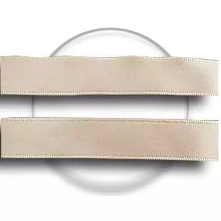 Lacets larges en satin beige lin pour vos chaussures