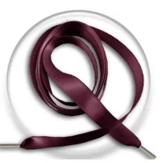 Lacets satin fin en bordeaux pour vos chaussures