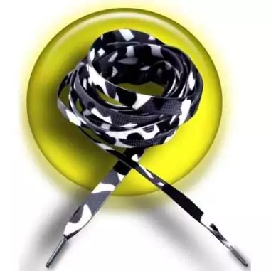 Lacets camouflage noirs pour vos chaussures