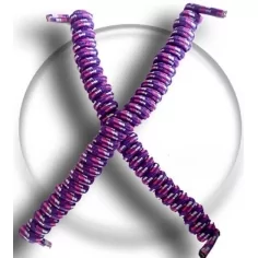 Lacets de chaussures ressorts sans noeud violets,roses,blancs