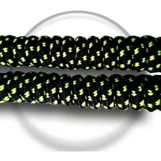 Lacets de chaussures ressorts sans noeud noirs & jaunes fluos 2