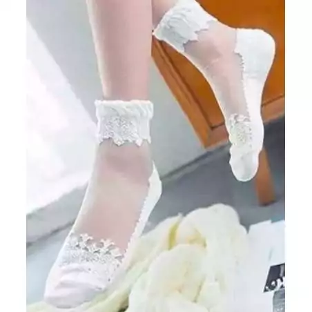 Chaussettes&nbsp;transparentes&nbsp;& blanches. pour vos jolis pieds