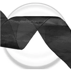 Lacets ruban organdi large noir pour vos chaussures 2