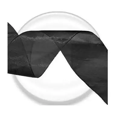 Lacets ruban organdi large noir pour vos chaussures