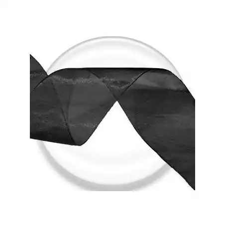 Lacets ruban organdi large noir pour vos chaussures