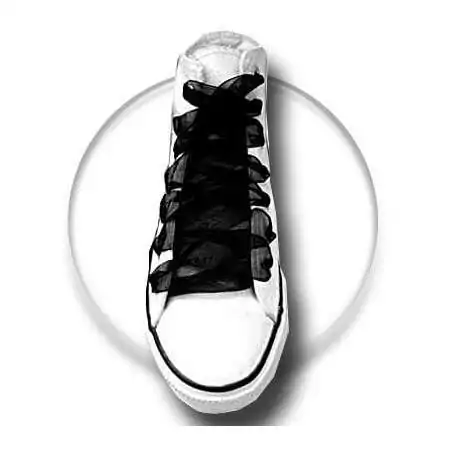 Lacets ruban organdi large noir pour vos chaussures