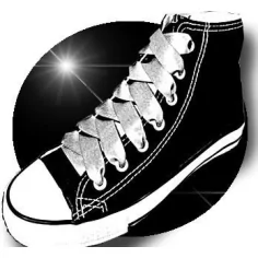 Lacets de chaussures satin gris paillettes brillantes… 2