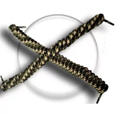 Lacets de chaussures ressorts élastiques kaki camouflage