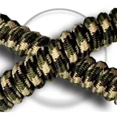 Lacets de chaussures ressorts élastiques kaki camouflage 2