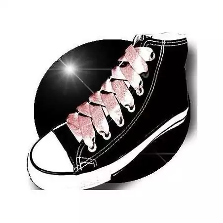 Lacets de chaussures satin nude paillettes brillantes…